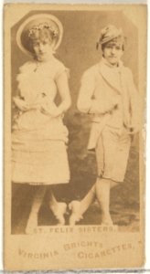 St. Felix Sisters, from the Actors and Actresses series (N45, Type 1) for Virginia Brights Cigarettes MET DP830032
