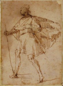 Standing Male Figure with Cloak and Staff MET 80.3.20