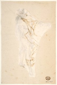 Standing Male Figure with Right Arm Extended (recto); Seated Male Figure (verso) MET DP809174