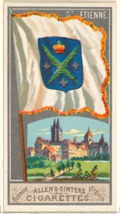 St. Etienne, from the City Flags series (N6) for Allen & Ginter Cigarettes Brands MET DP829237