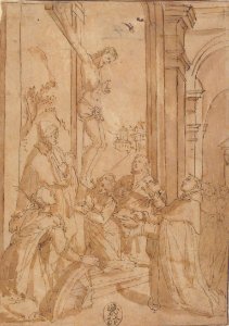 St. Thomas Aquinas Presenting His Work to the Crucified Christ MET 1984.237