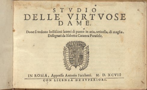 Studio delle virtuose Dame, title page (recto) MET DP348639