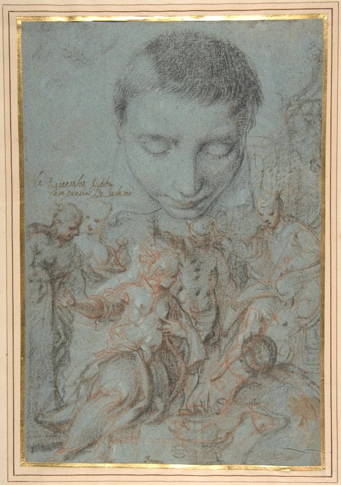 Study of Boy's Head; the Queen of Sheba Before Solomon. MET DP807697