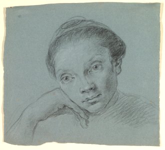 Study of a Woman in Bust-Length Three-Quarter View (recto); Summary Sketch of the Same (verso). MET DP820611