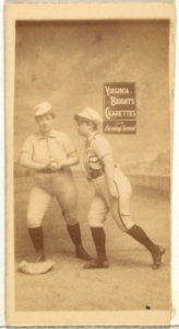 Stealing Second, from the Girl Baseball Players series (N48, Type 2) for Virginia Brights Cigarettes MET DP827396