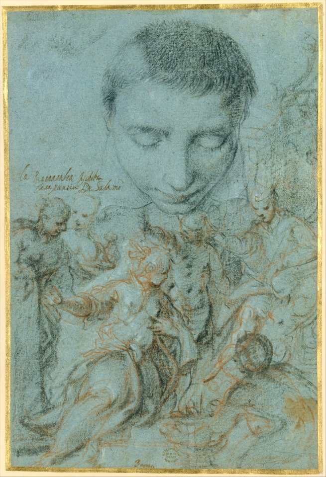 Study of Boy's Head; the Queen of Sheba Before Solomon. MET DT220556