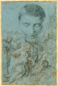 Study of Boy's Head; the Queen of Sheba Before Solomon. MET DT220556