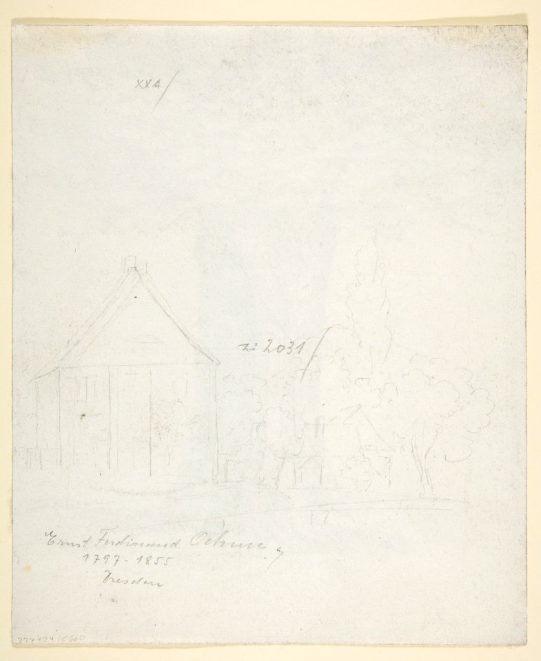 Study of a Tree; verso- Study of Houses MET DP815491