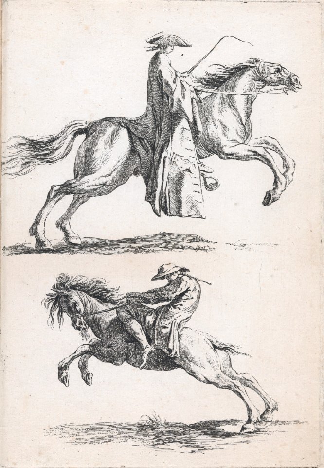 Study of Young Horsemen, pl. XV from "Recueil de caricatures" MET DP876398