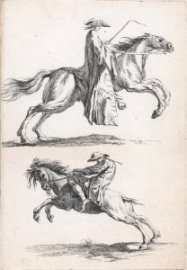 Study of Young Horsemen, pl. XV from "Recueil de caricatures" MET DP876398