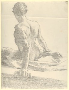 Study of a Young Man, Seen from the Back MET DP852680