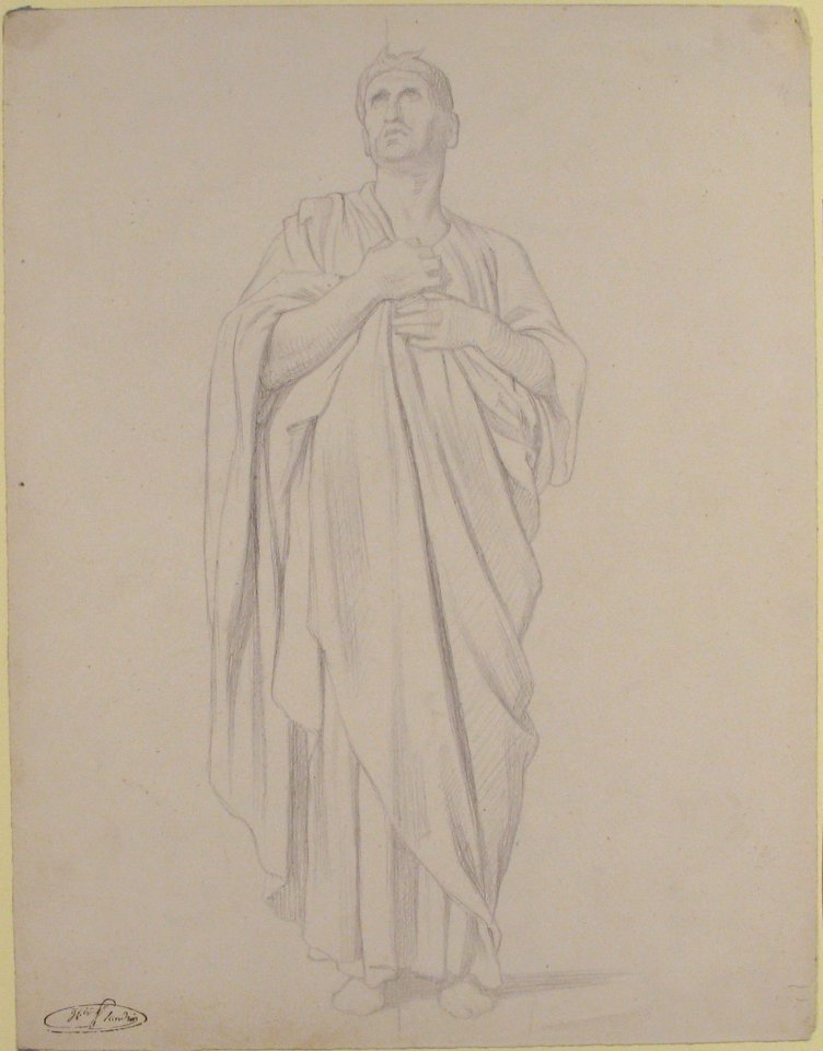 Study of an Apostle, for the painting of the Ascension in Saint-Germain-des-Pres, Paris (1839-1863) MET 1993.38
