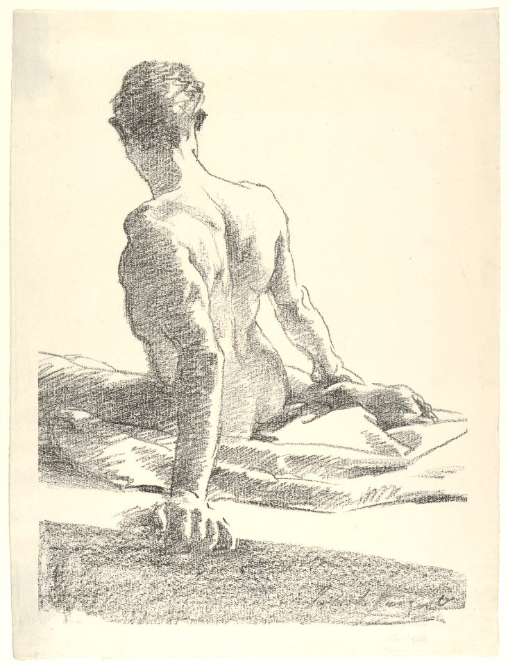 Study of a Young Man, Seen from the Back MET DP852681