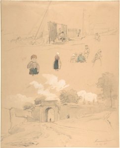 Study Sheet with Figures and Landscapes at Arnemuiden (near Middelburg, The Netherlands) MET DP800955