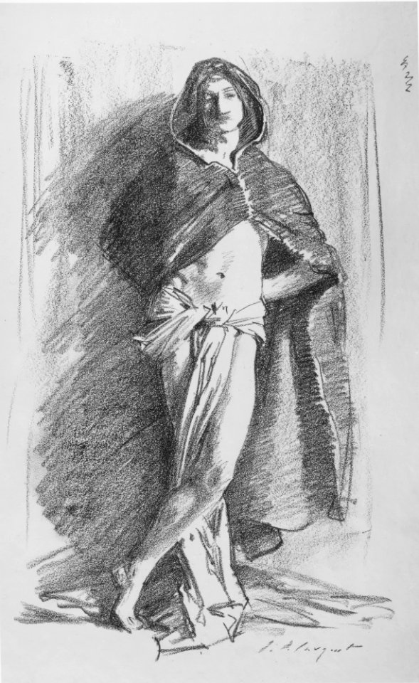 Study of a Young Man in a Cloak, Standing MET MM55160