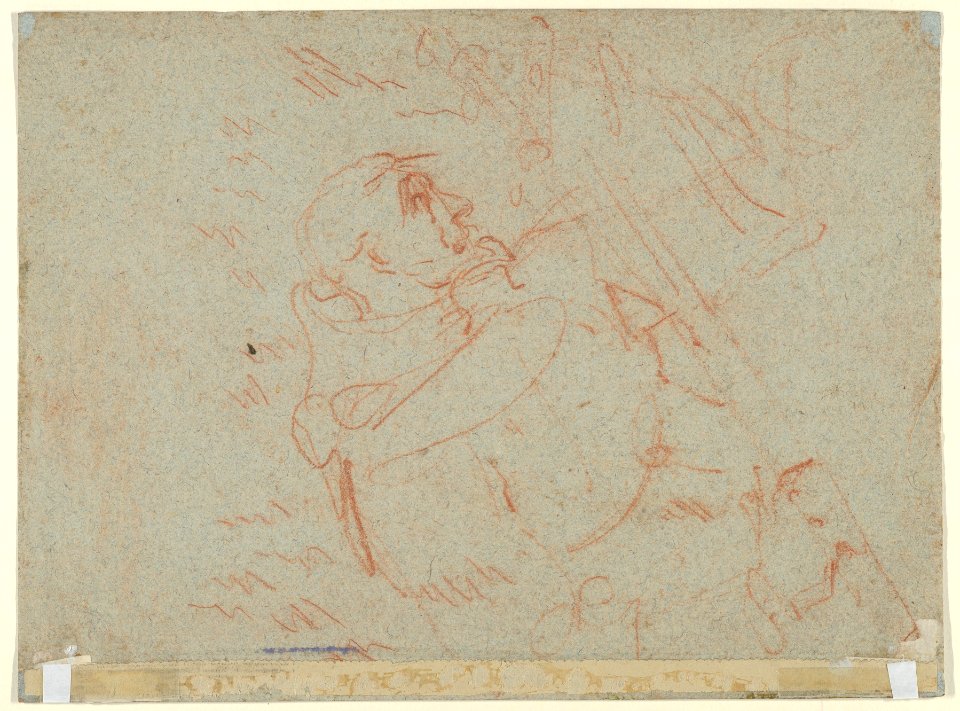 Study of Hands (recto); Study for a Reclining St. Francis (verso) MET DP844991