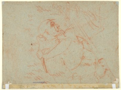 Study of Hands (recto); Study for a Reclining St. Francis (verso) MET DP844991
