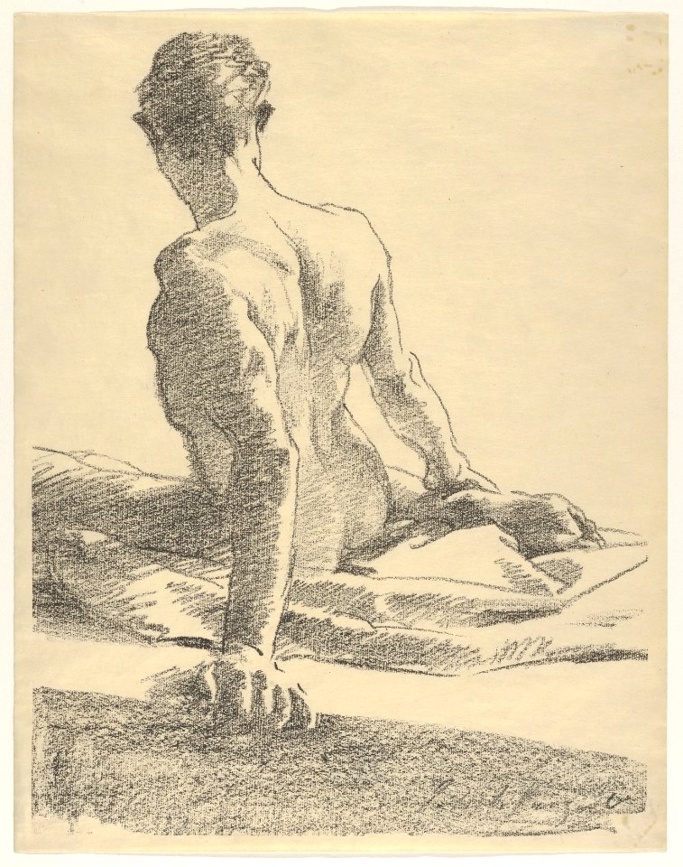 Study of a Young Man, Seen from the Back MET DP852682