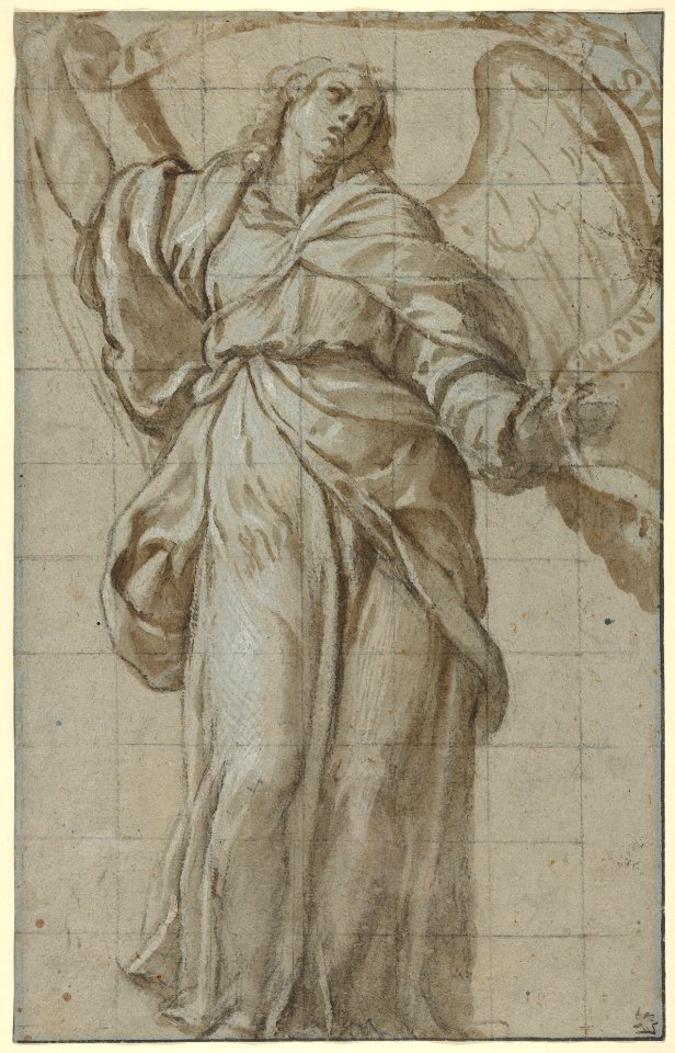 Standing Angel Holding a Scroll MET DP831994