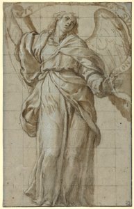 Standing Angel Holding a Scroll MET DP831994