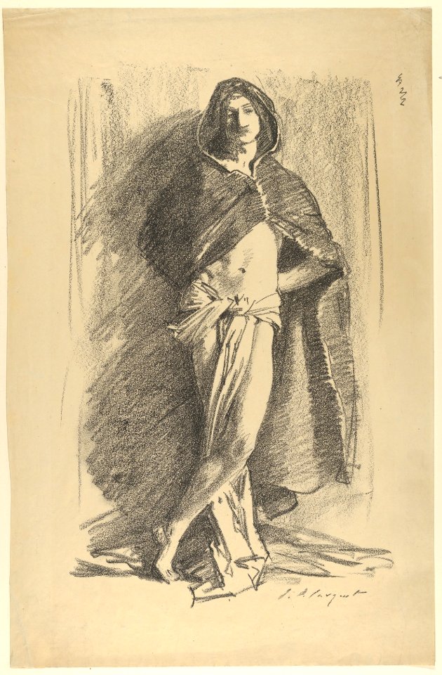 Study of a Young Man in a Cloak, Standing MET DP852686