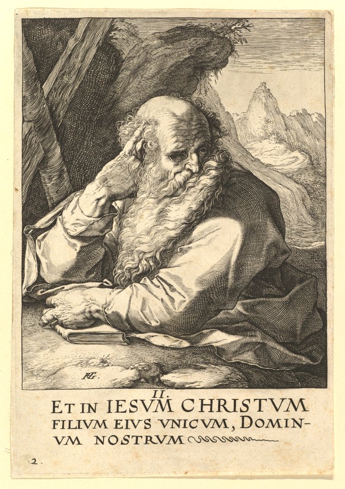 St. Andrew, from Christ, the Apostles and St. Paul with the Creed, Hendrik Goltzius, circa 1589