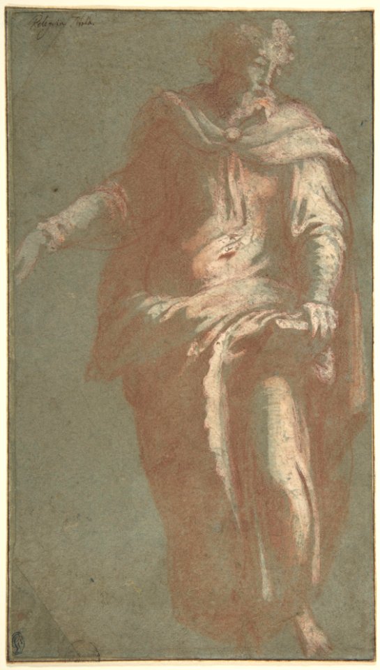 Standing Bearded Man Holding a Book. MET DP802137