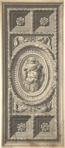 Study of the Henri II Staircase Ceiling at the Louvre Palace MET DP808804