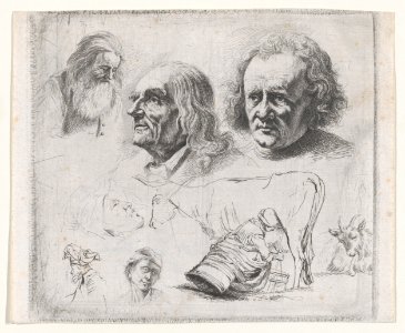Study of Six Heads and a Milkmaid MET DP874435