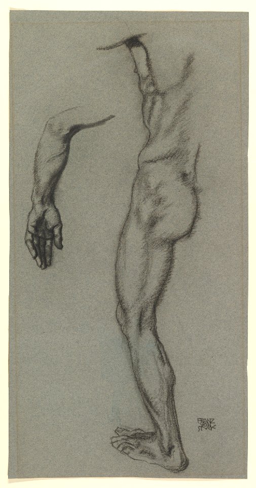 Study of the Left Arm and the Left Side of a Male Nude MET DP819908
