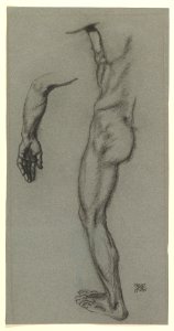 Study of the Left Arm and the Left Side of a Male Nude MET DP819908