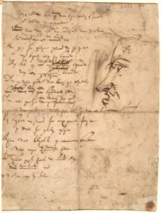 Study of the Christ Child and the Hand of the Madonna. Verso; Profile of a Man MET DP802098