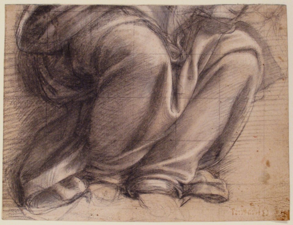 Study of Drapery over the Knees of a Seated Figure. MET 1972.118.240