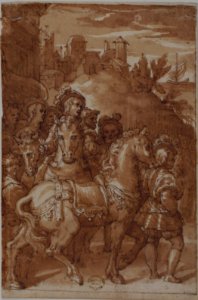 Study for the Armistice between King Francis I of France and Emperor Charles V, fresco in the Palazzo Farnese, Caprarola MET 80.3.4