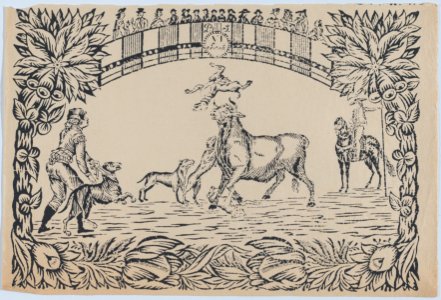 Suerte VI- The torero's assistant sets dogs on the bull MET DP875708