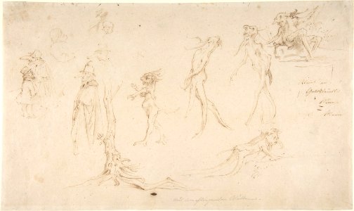 Studies of Imaginary Woodland Creatures and Other Figures MET DP804033