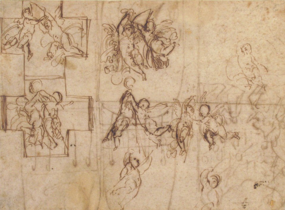 Studies of Flying Putti (recto); Composition Studies (verso) MET 1988.32 RECTO