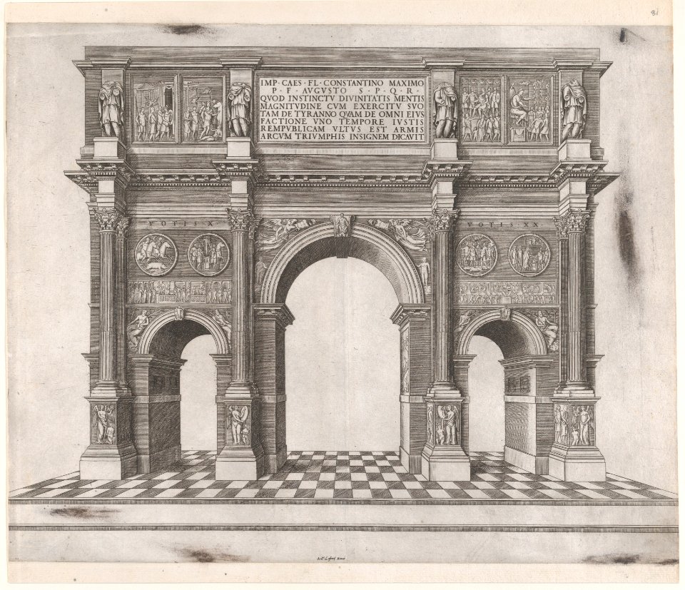 Speculum Romanae Magnificentiae- Arch of Constantine MET DP870274