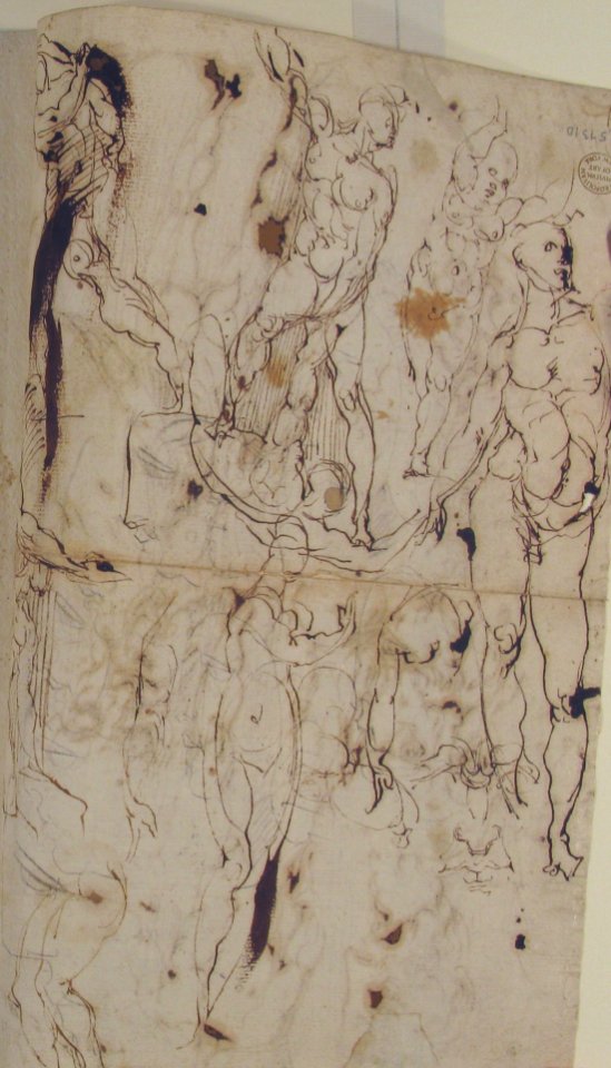 Studies of Nudes and Human Heads (recto and on the verso). MET 54.573.10 VERSO