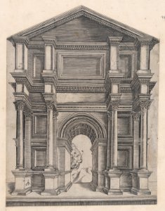 Speculum Romanae Magnificentiae- Arch by Master GA with the Caltrop MET DP870074