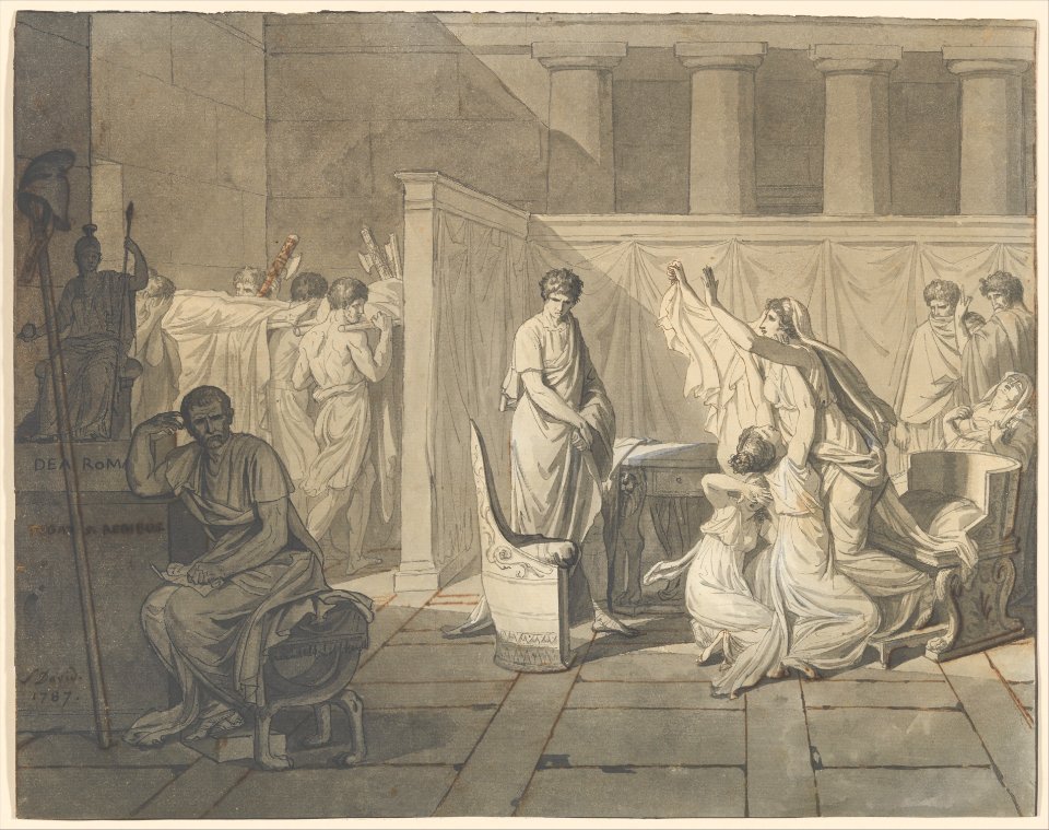Study for The Lictors Bringing Brutus the Bodies of his Sons MET DP213752