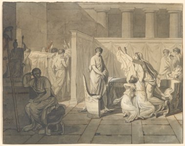 Study for The Lictors Bringing Brutus the Bodies of his Sons MET DP213752