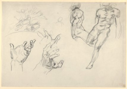 Studies of Hands and Figures for the 'Salon du roi' MET DP836025
