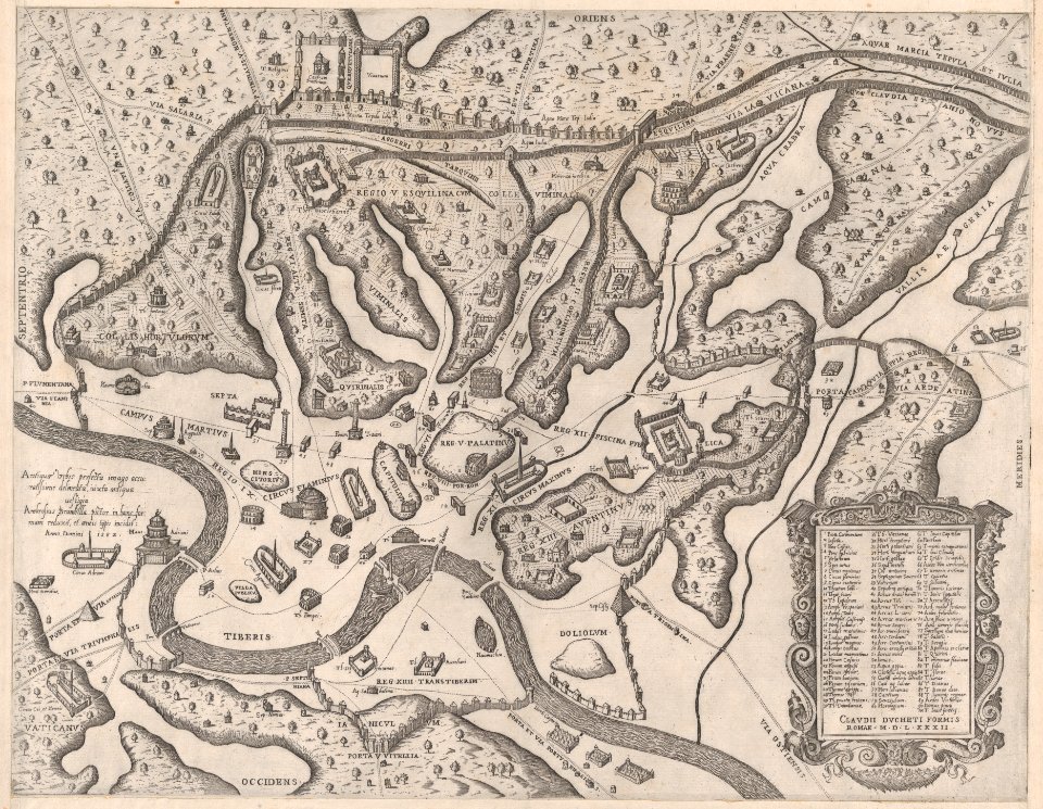 Speculum Romanae Magnificentiae- Ancient Rome, and its Hills, from the West MET DP870377