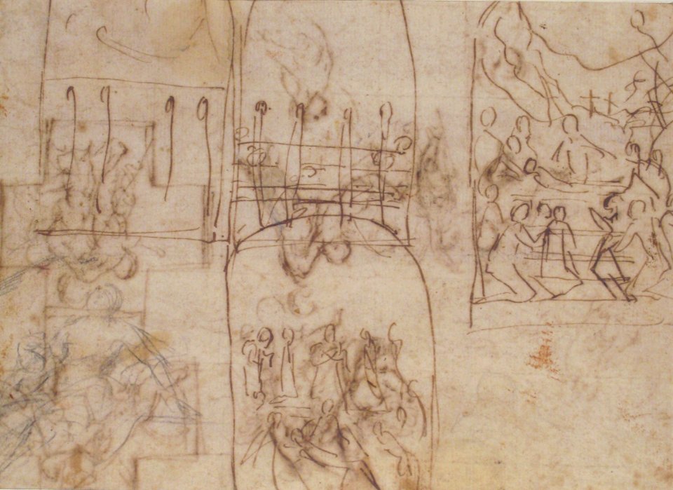 Studies of Flying Putti (recto); Composition Studies (verso) MET 1988.32 VERSO