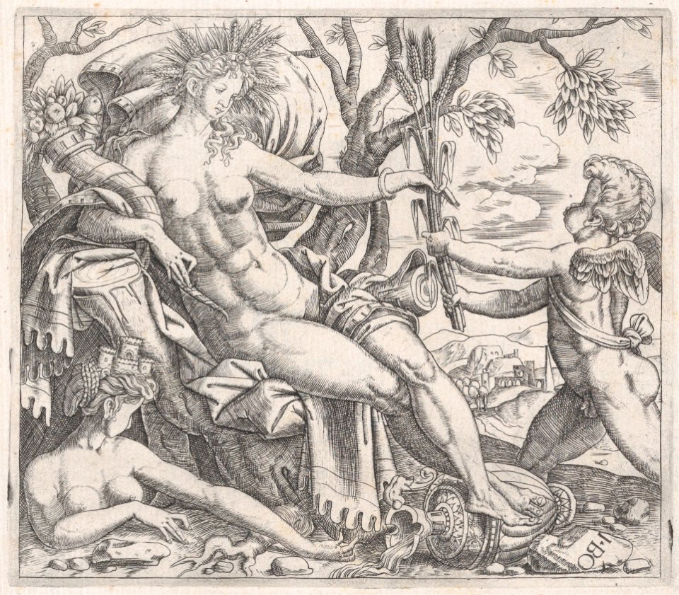 Speculum Romanae Magnificentiae- A Putto Presenting Grain to Ceres MET DP870236