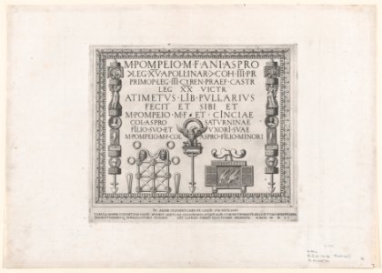 Speculum Romanae Magnificentiae- A Marble Plaque with Military Insignia MET DP870357