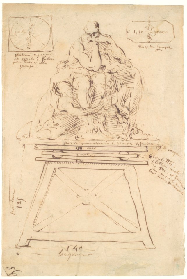 Study for the modeling stand of the Ugolino group MET DP109553