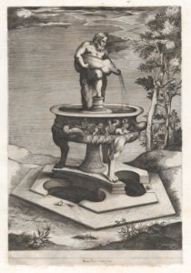 Speculum Romanae Magnificentiae- A Fountain and Basin MET DP870229
