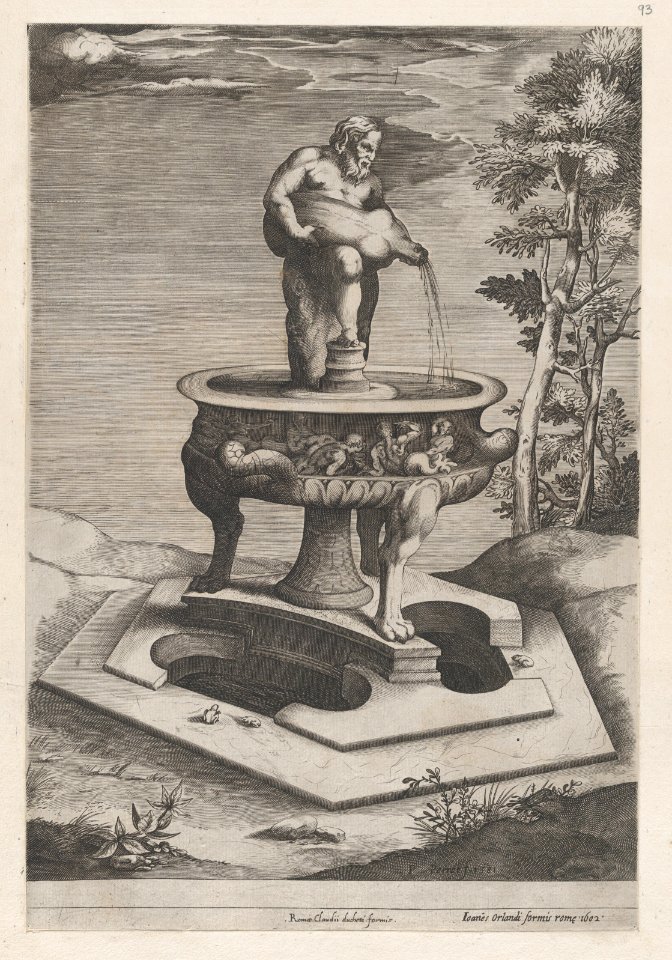 Speculum Romanae Magnificentiae- A Fountain and Basin MET DP870213